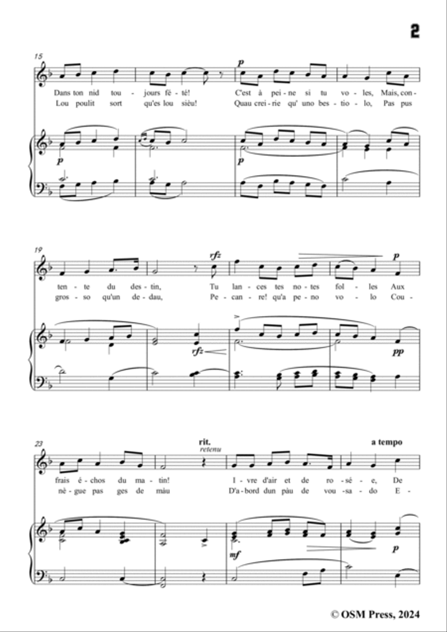 Paladilhe-La cigale,in F Major Voice scores gallery preview page 3