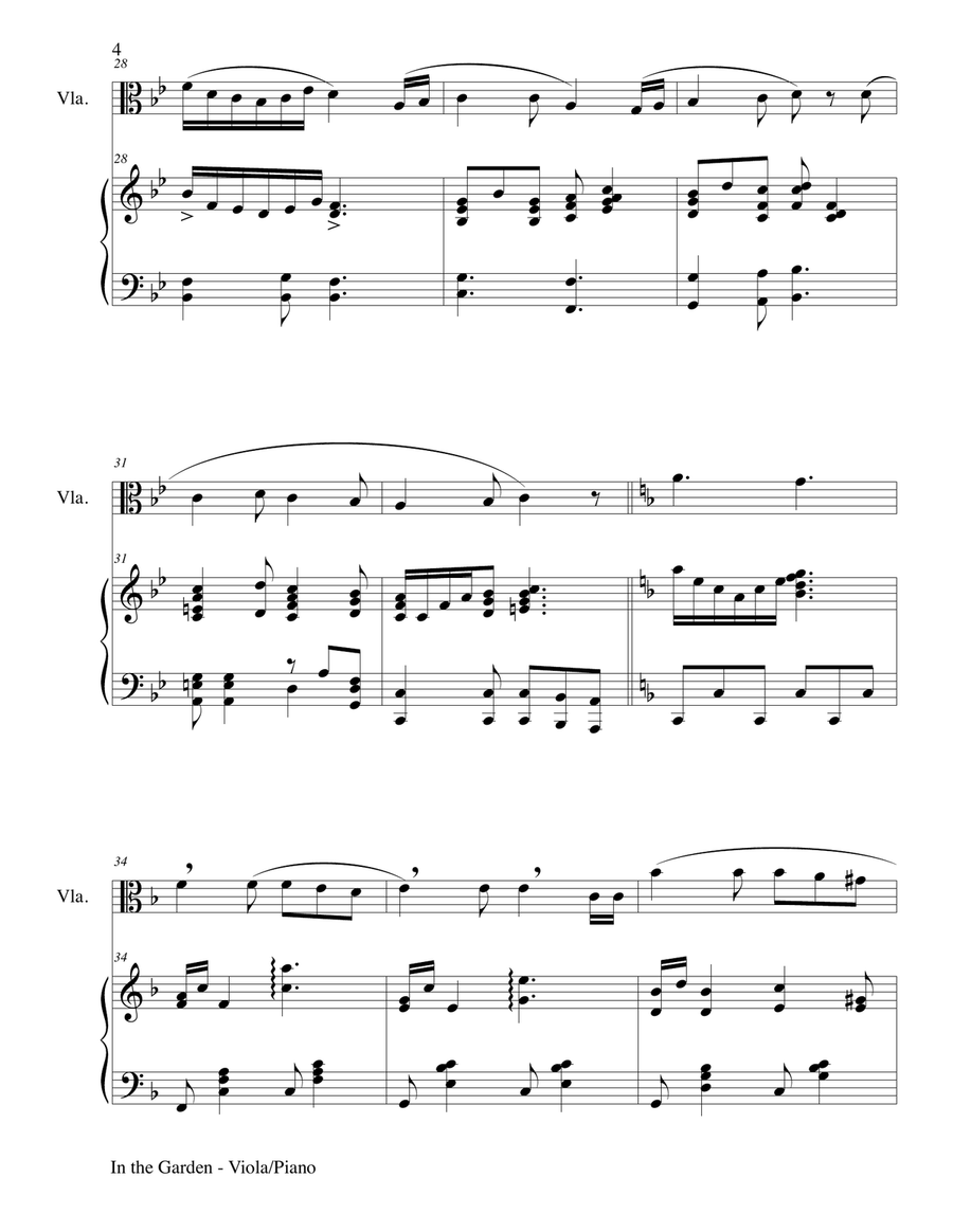 3 INSPIRATIONAL HYMNS, SET II (Duets for Viola & Piano) Piano Accompaniment scores gallery preview page 6