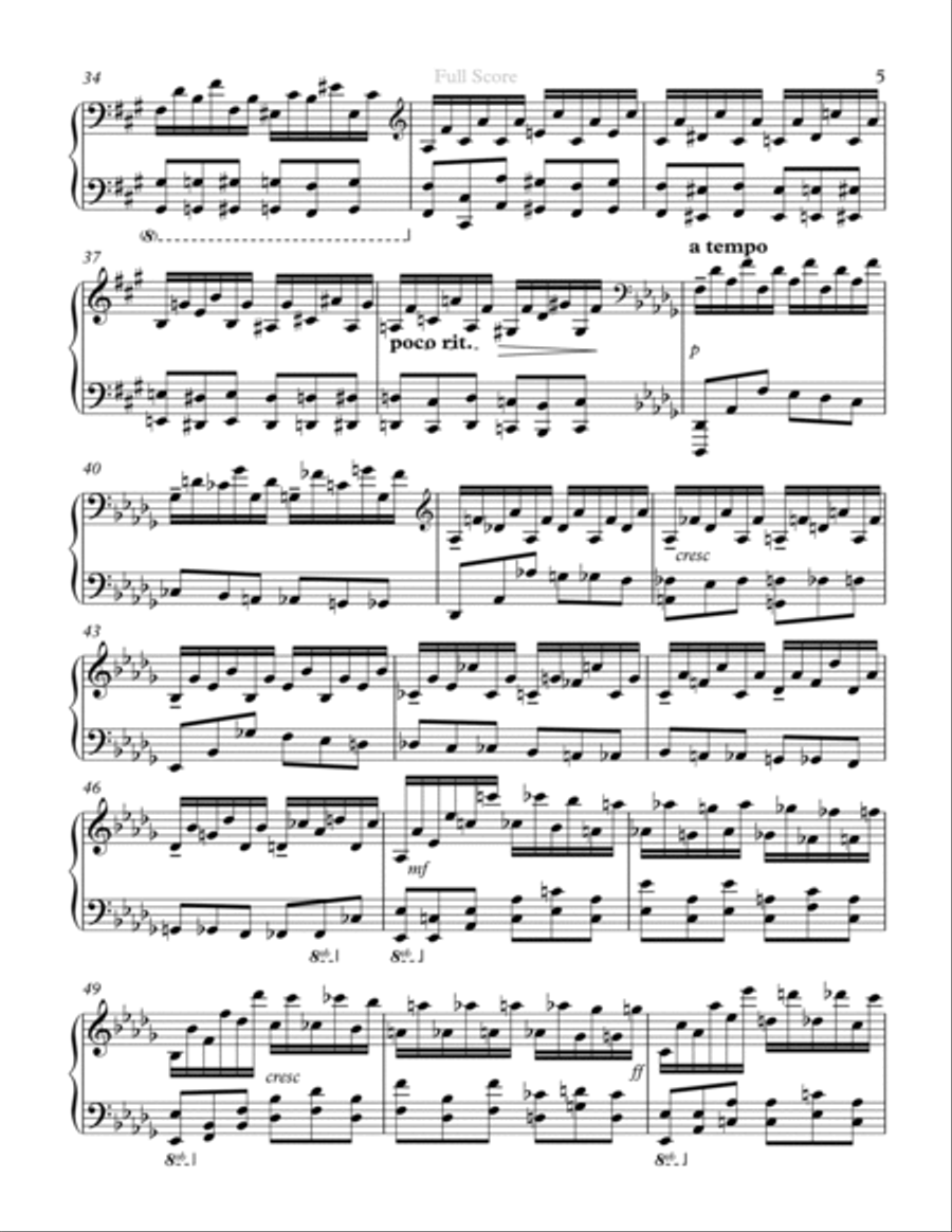 Rhapsody Opus 12 No. 1 Rhapsody Opus 12 No. 1 Piano Solo scores gallery preview page 5