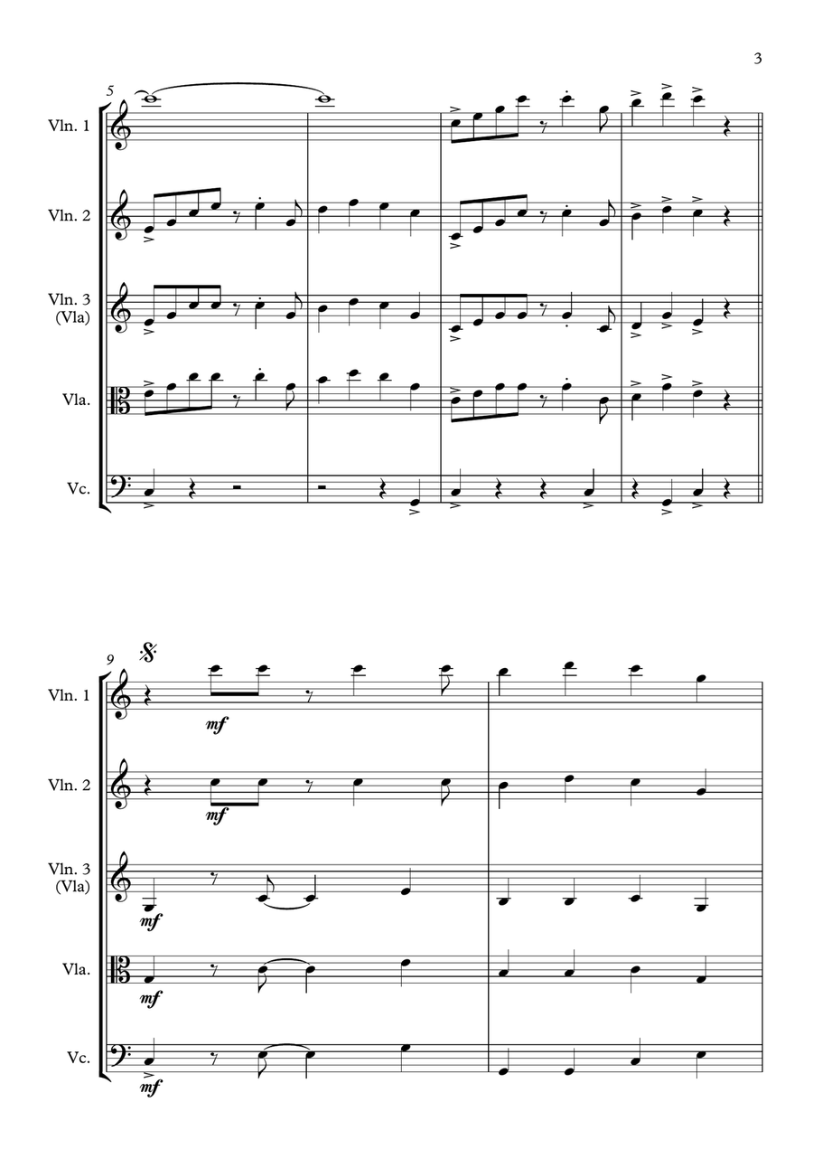 Under The Sea String Quartet scores gallery preview page 3