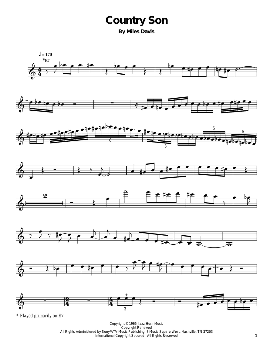Country Son Trumpet scores gallery preview page 1