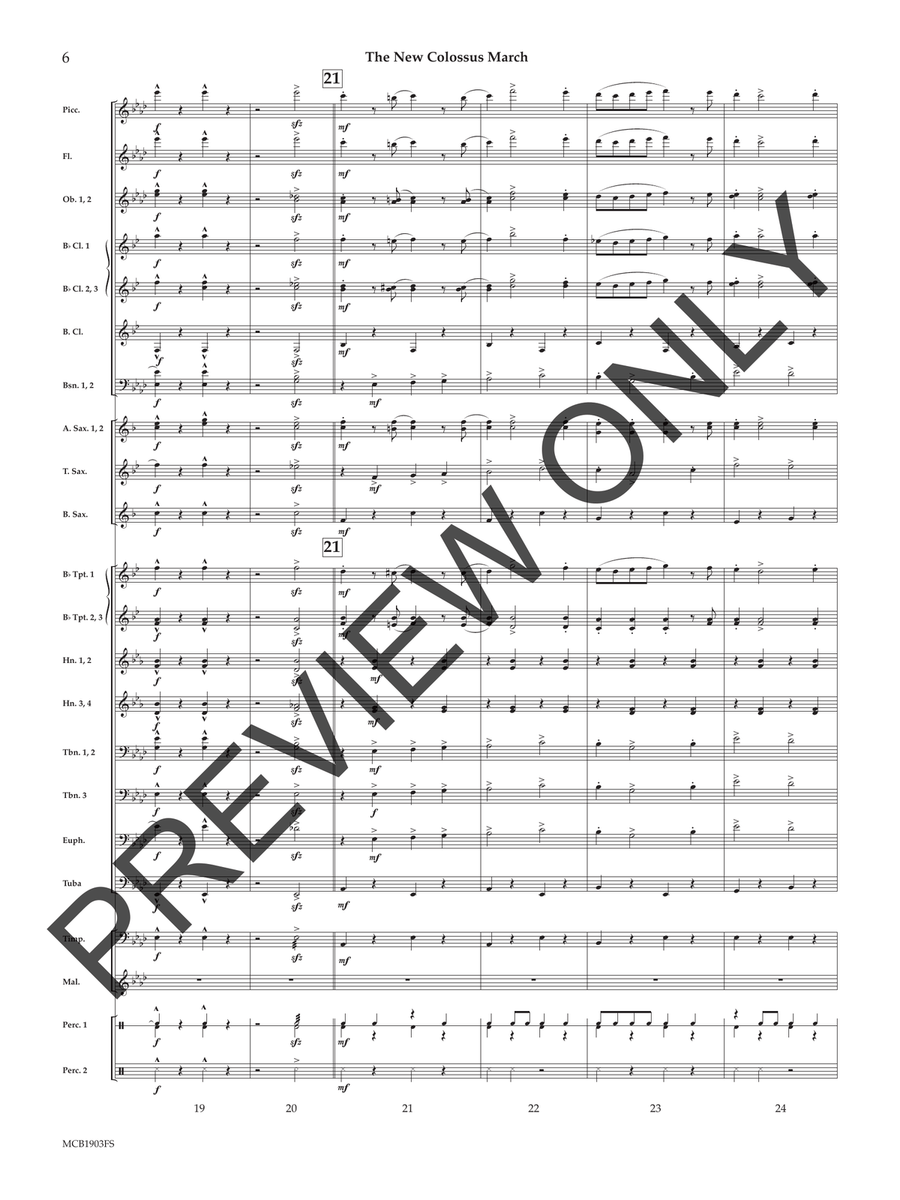 The New Colossus March The New Colossus March Concert Band scores gallery preview page 7
