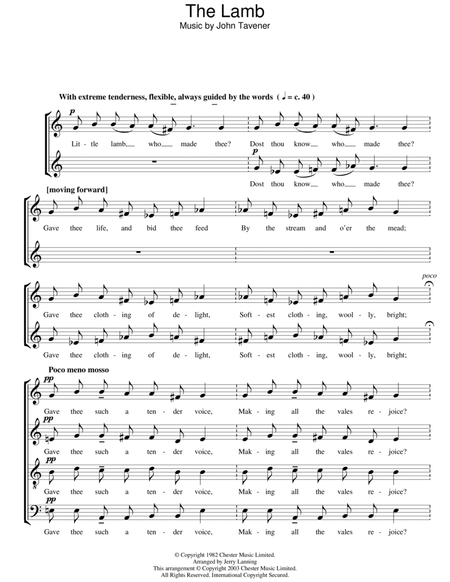 The Lamb 4-Part scores gallery preview page 1