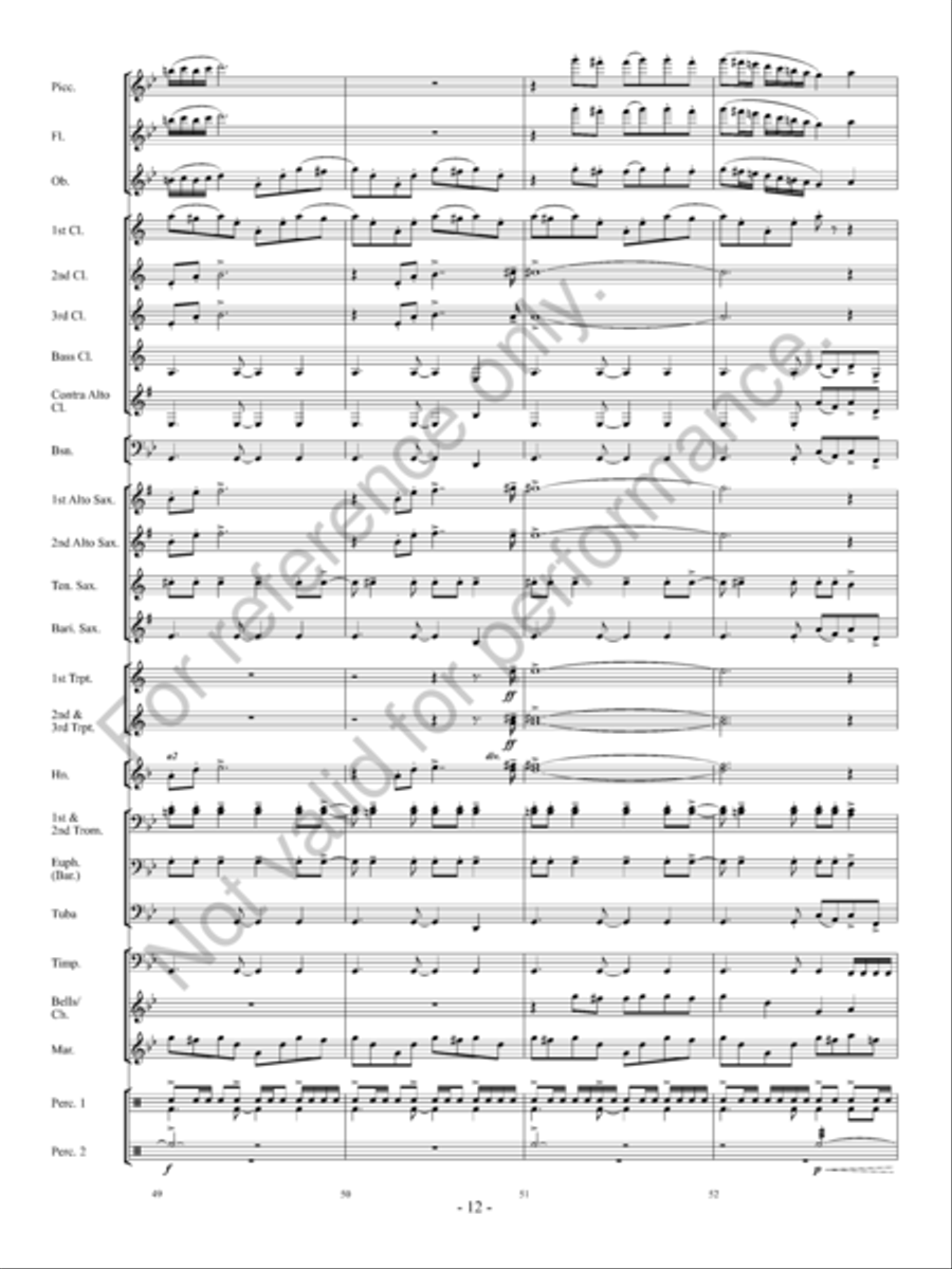Into The Sunset Concert Band scores gallery preview page 13