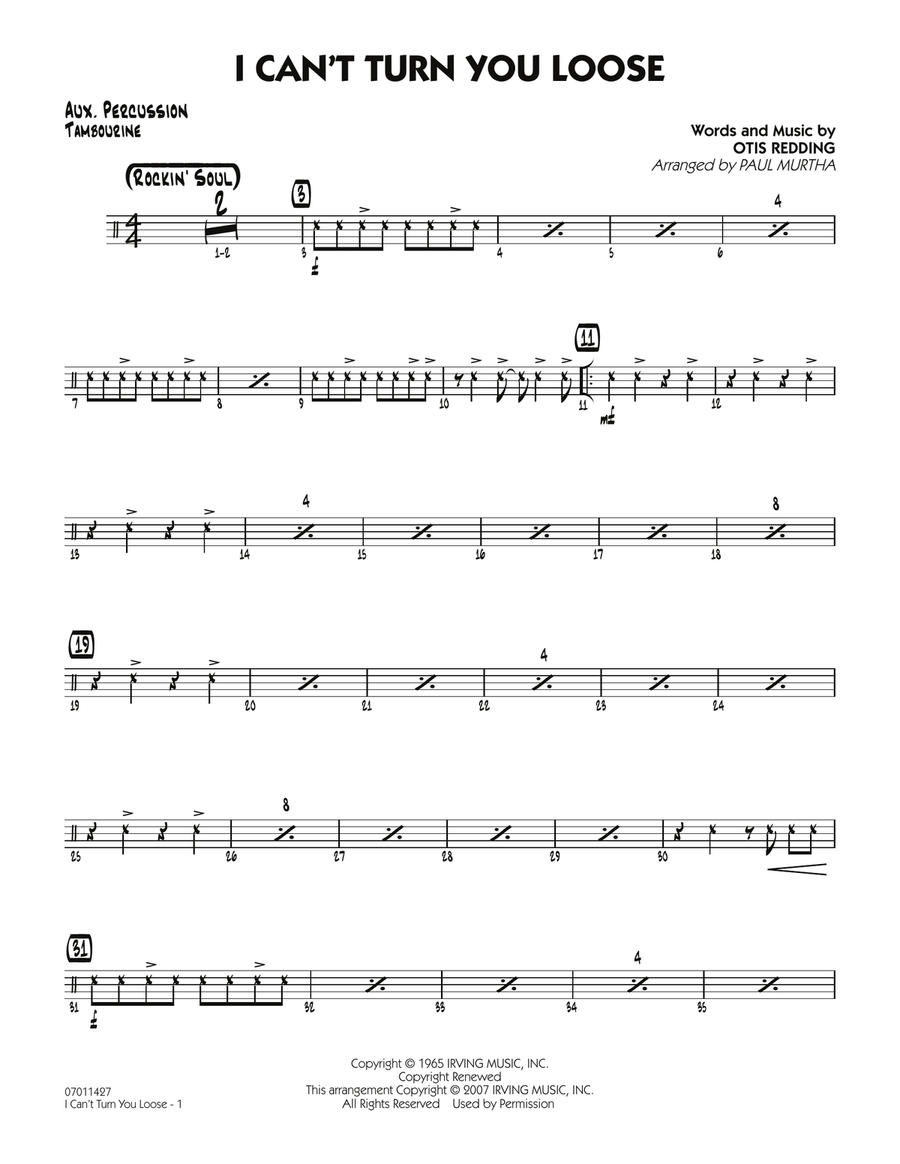 I Can't Turn You Loose - Aux Percussion Jazz Ensemble scores gallery preview page 1