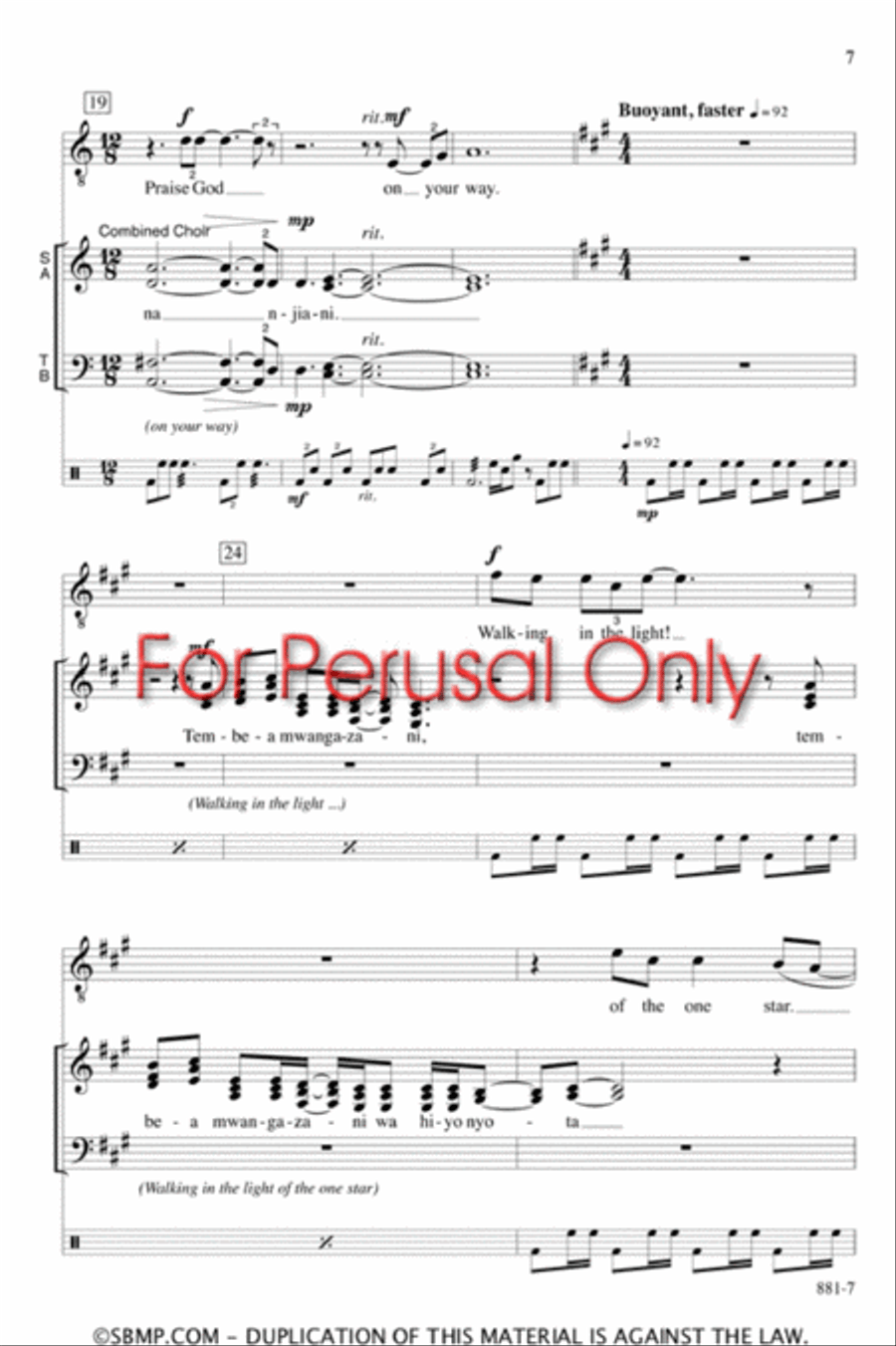 Alleluyah Sasa - SATB divisi Octavo Divisi scores gallery preview page 6