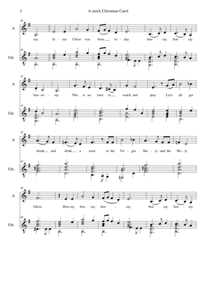 A Mock Christmas Carol for alto voice and guitar image number null