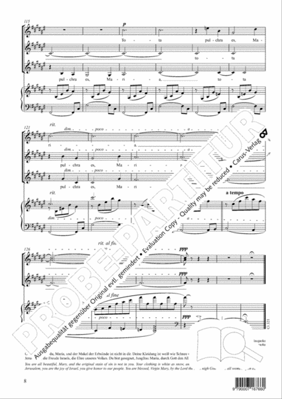 Tota pulchra es SSA scores gallery preview page 9