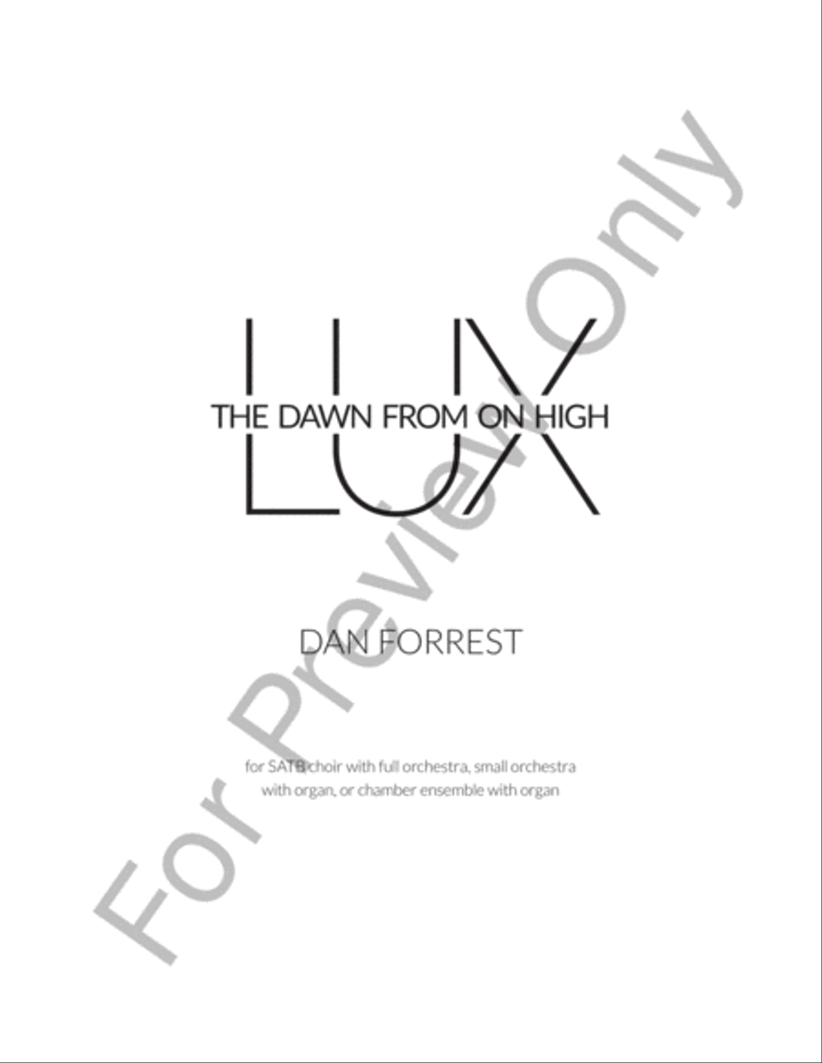 LUX: The Dawn From On High (Vocal Score) Choir scores gallery preview page 2