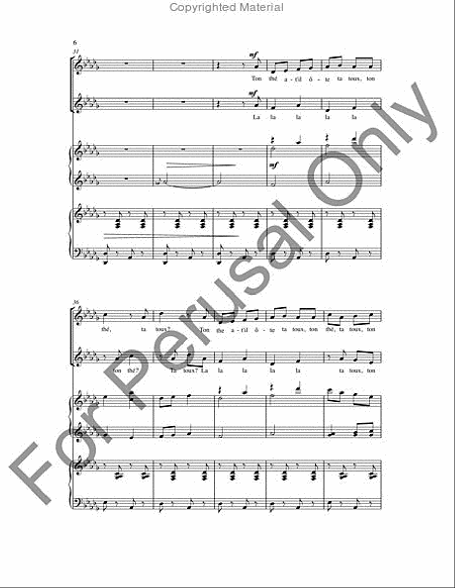 Ton Thé (Choral Score) Ton Thé (Choral Score) SA scores gallery preview page 5
