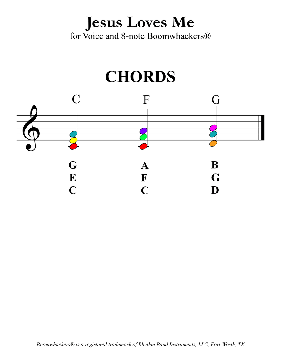 Jesus Loves Me (for Voice and 8-note Boomwhackers®) Voice scores gallery preview page 3