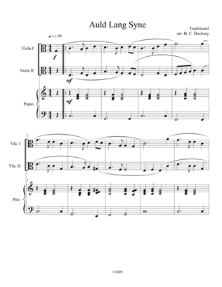 Book cover for Auld Lang Syne (viola duet) with optional piano accompaniment