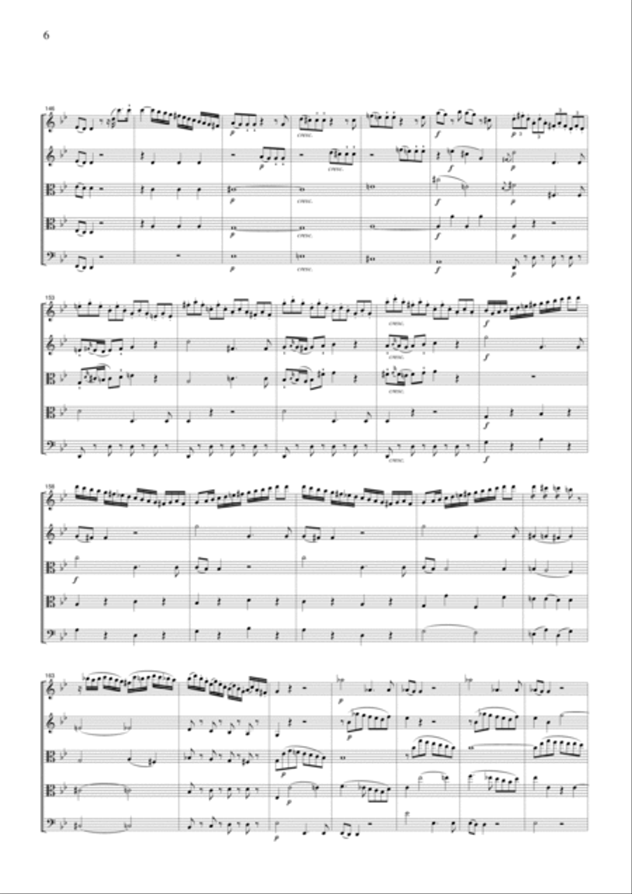 Mozart Piano Quartet in g K.478 (arranged for String Quintet around 1800), for string quintet, CM09 Piano Quartet scores gallery preview page 6