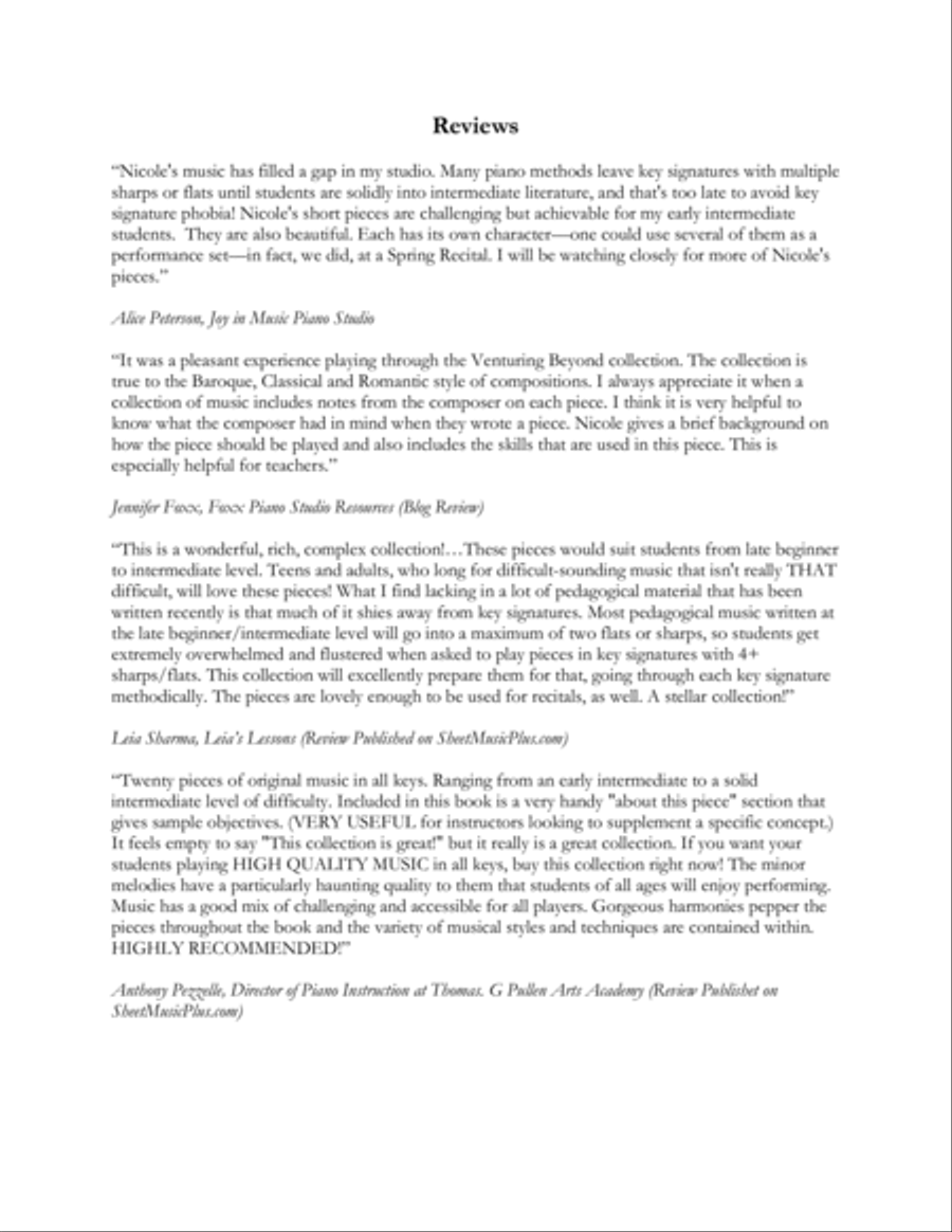 Venturing Beyond Piano Solo scores gallery preview page 3
