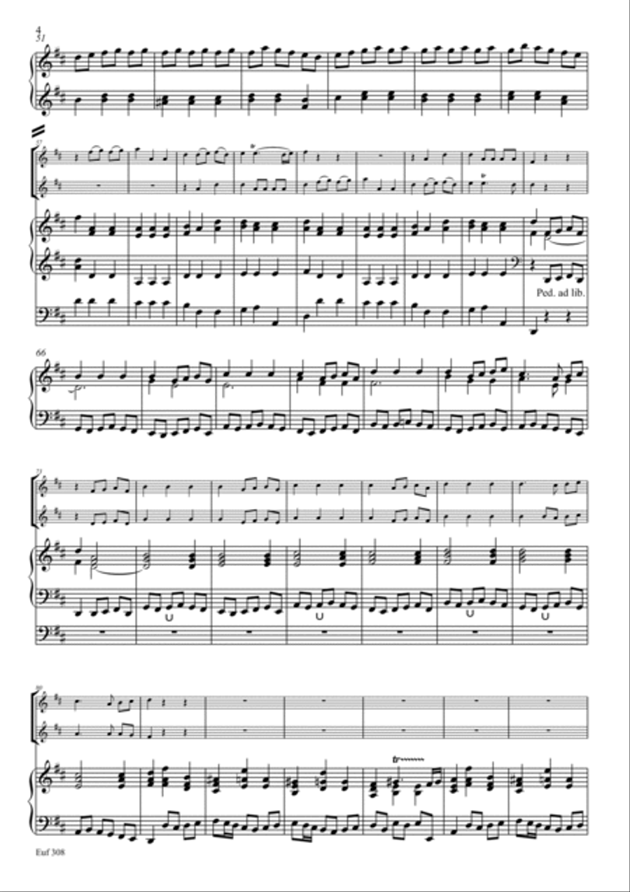 G. Ph. Telemann Sonata D major TWV 44:1 Trumpet Duet scores gallery preview page 4