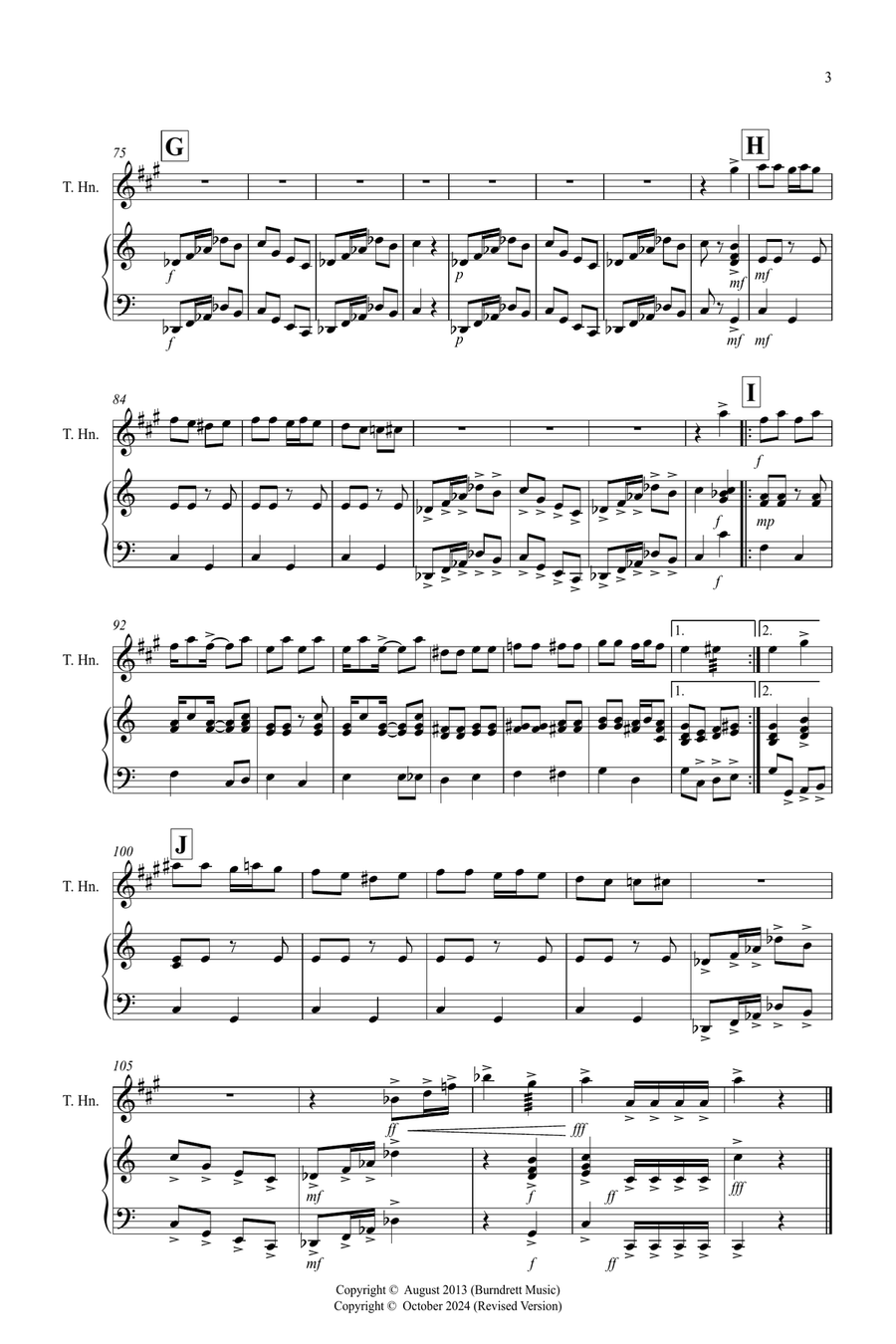 3 Halloween Pieces for Tenor Horn and Piano Horn scores gallery preview page 3