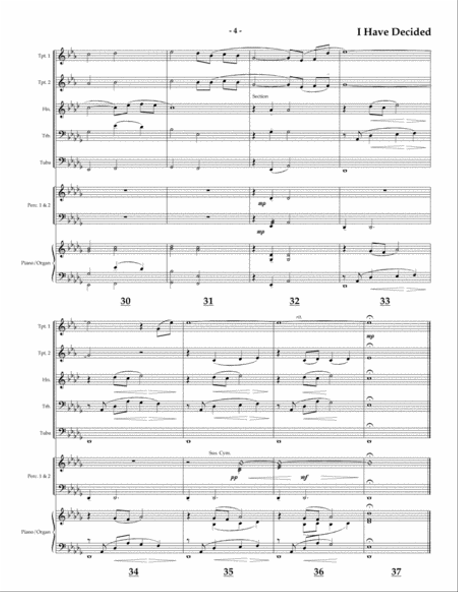I Have Decided for Brass Quintet Brass Quintet scores gallery preview page 4