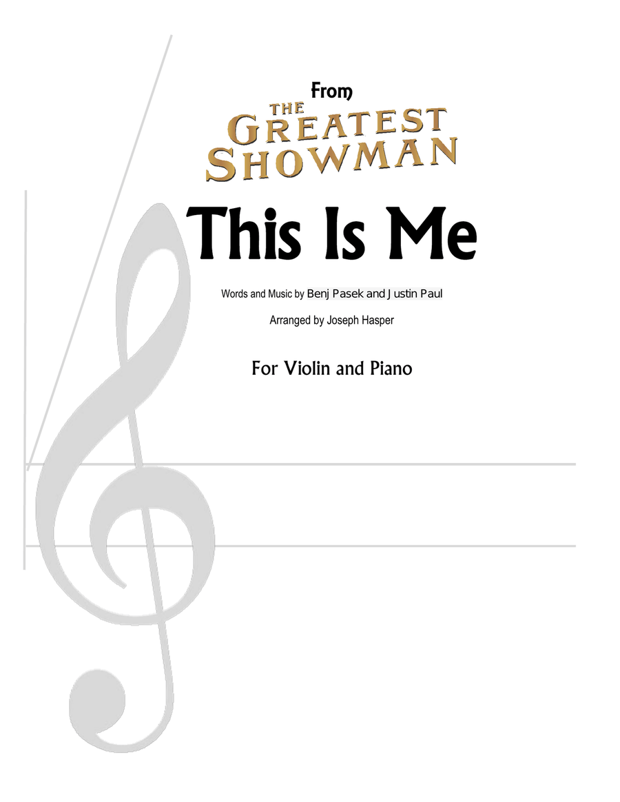 This Is Me Violin Solo scores gallery preview page 1