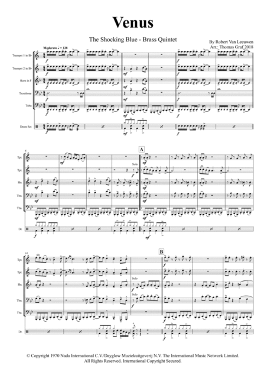 Venus Brass Quintet scores gallery preview page 2