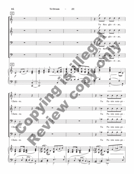 Te Deum (Choral Score)