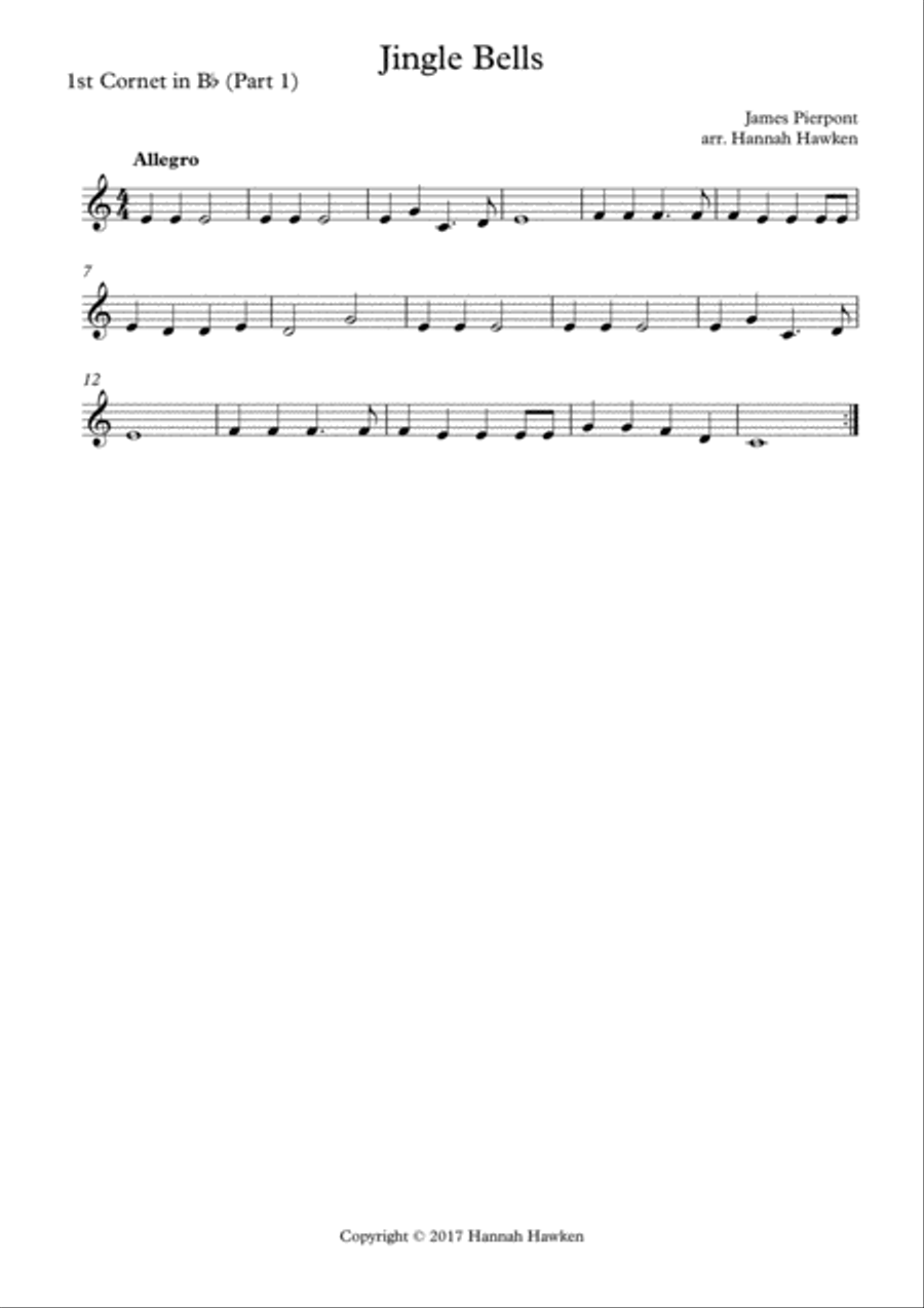 Jingle Bells - Junior Band / Training Band - 4 or 5 part flexible ensemble Brass Ensemble scores gallery preview page 3