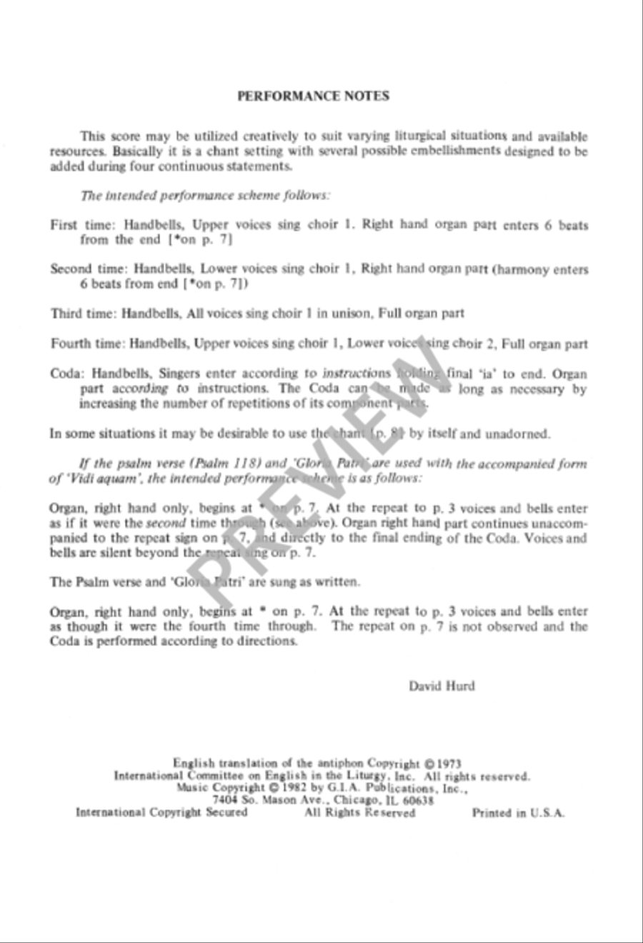 Vidi aquam Vidi aquam Unison Choir scores gallery preview page 3
