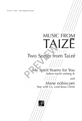 Book cover for Two Songs from Taizé: My Spirit Yearns for You / Mane nobiscum