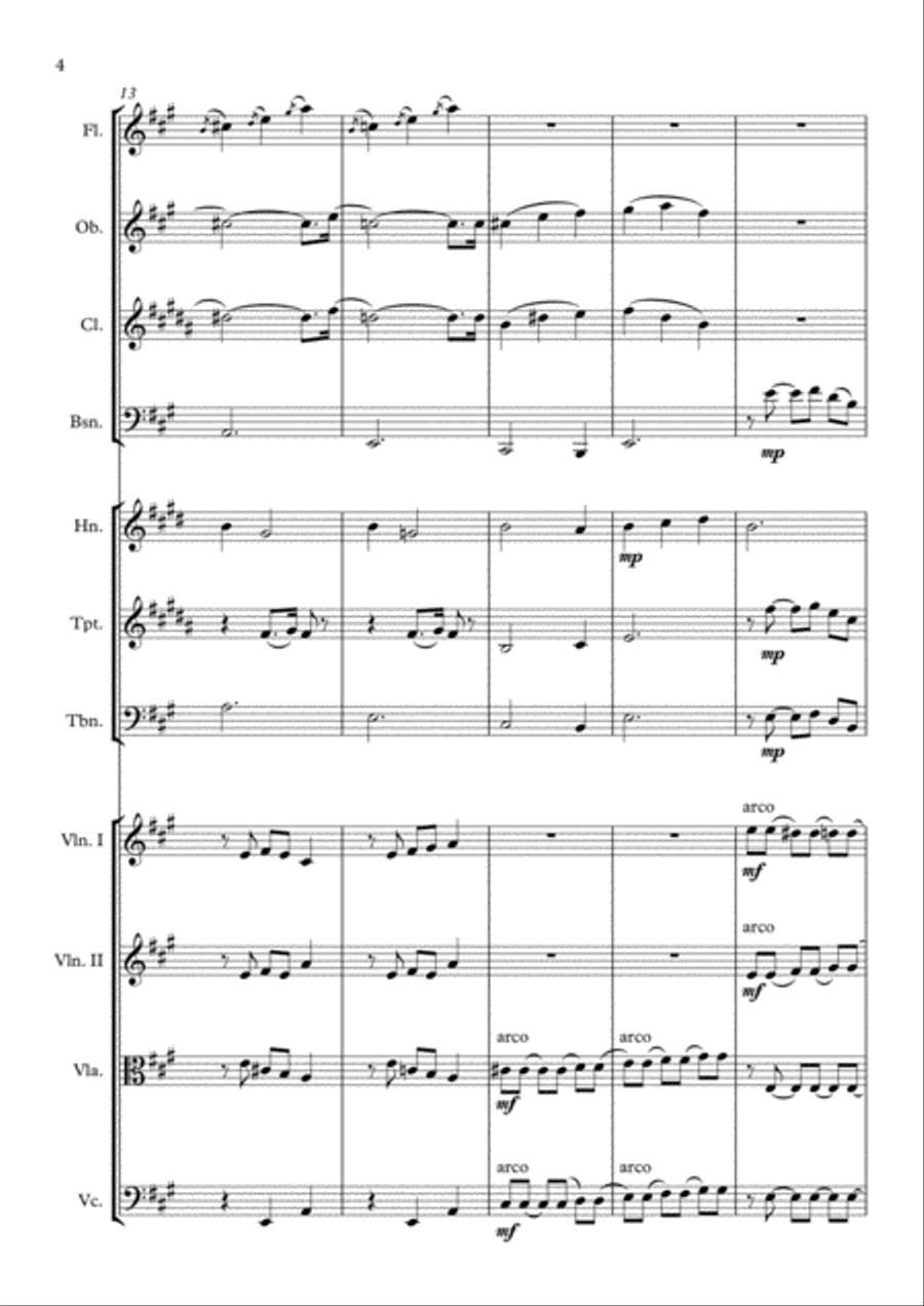 The Squirrel - N. Cossins (Original Orchestral Composition) Chamber Orchestra scores gallery preview page 4