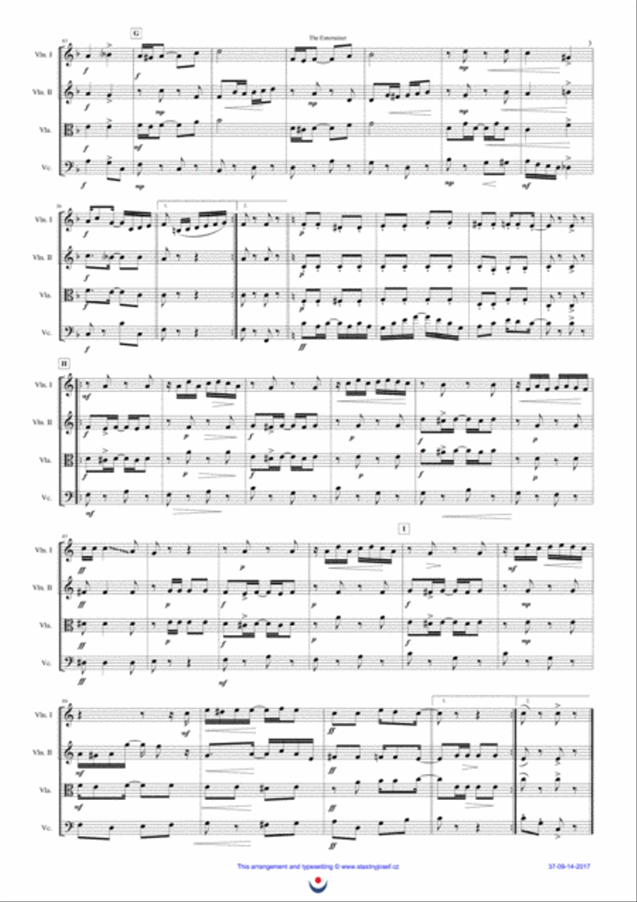 The Entertainer String Quartet scores gallery preview page 3