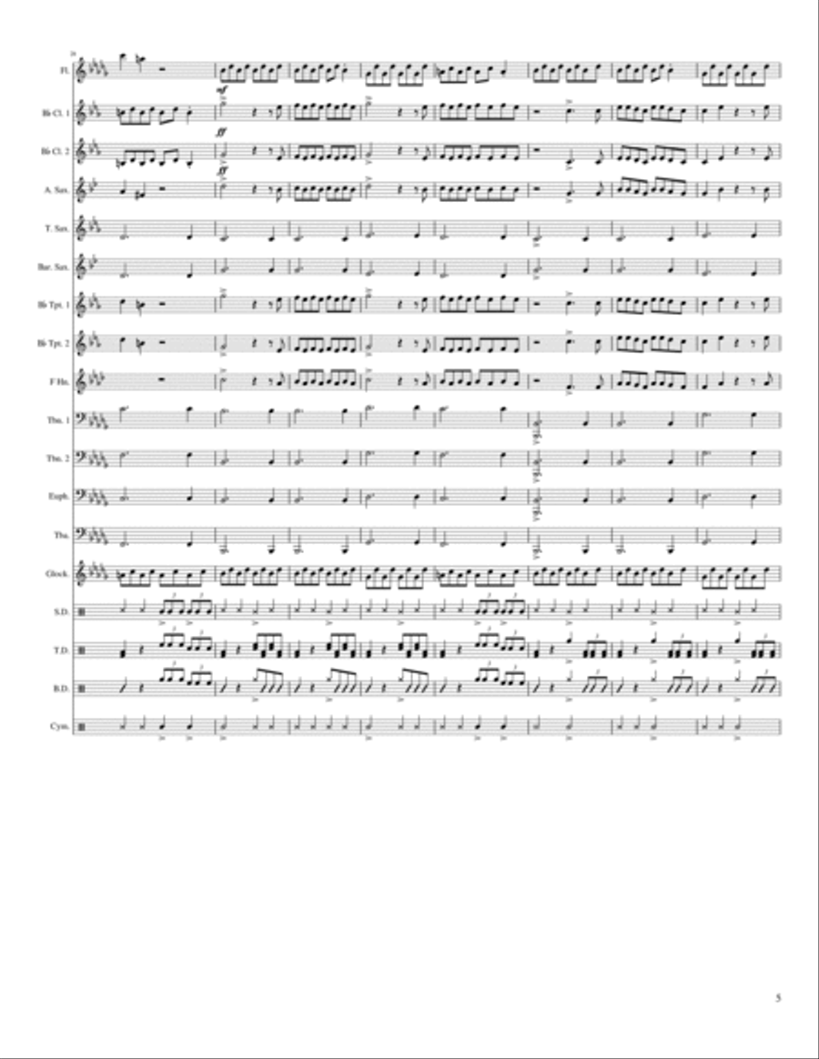 Believer Marching Band scores gallery preview page 5