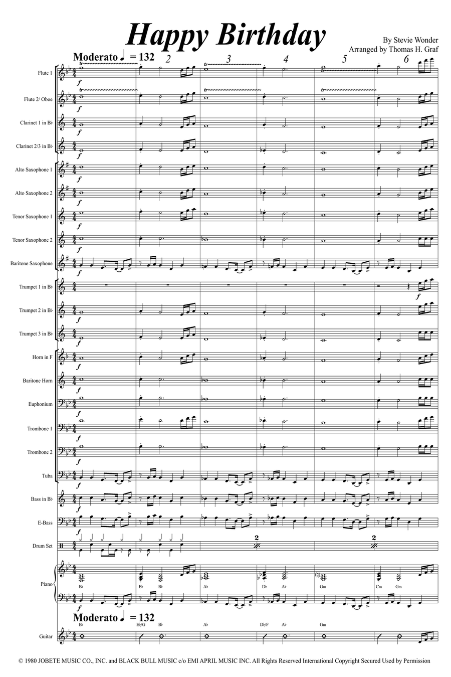 Happy Birthday Concert Band scores gallery preview page 2