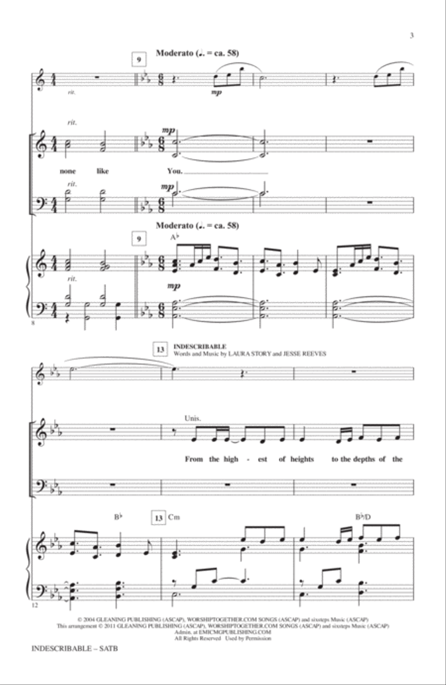 Indescribable Indescribable 4-Part scores gallery preview page 2