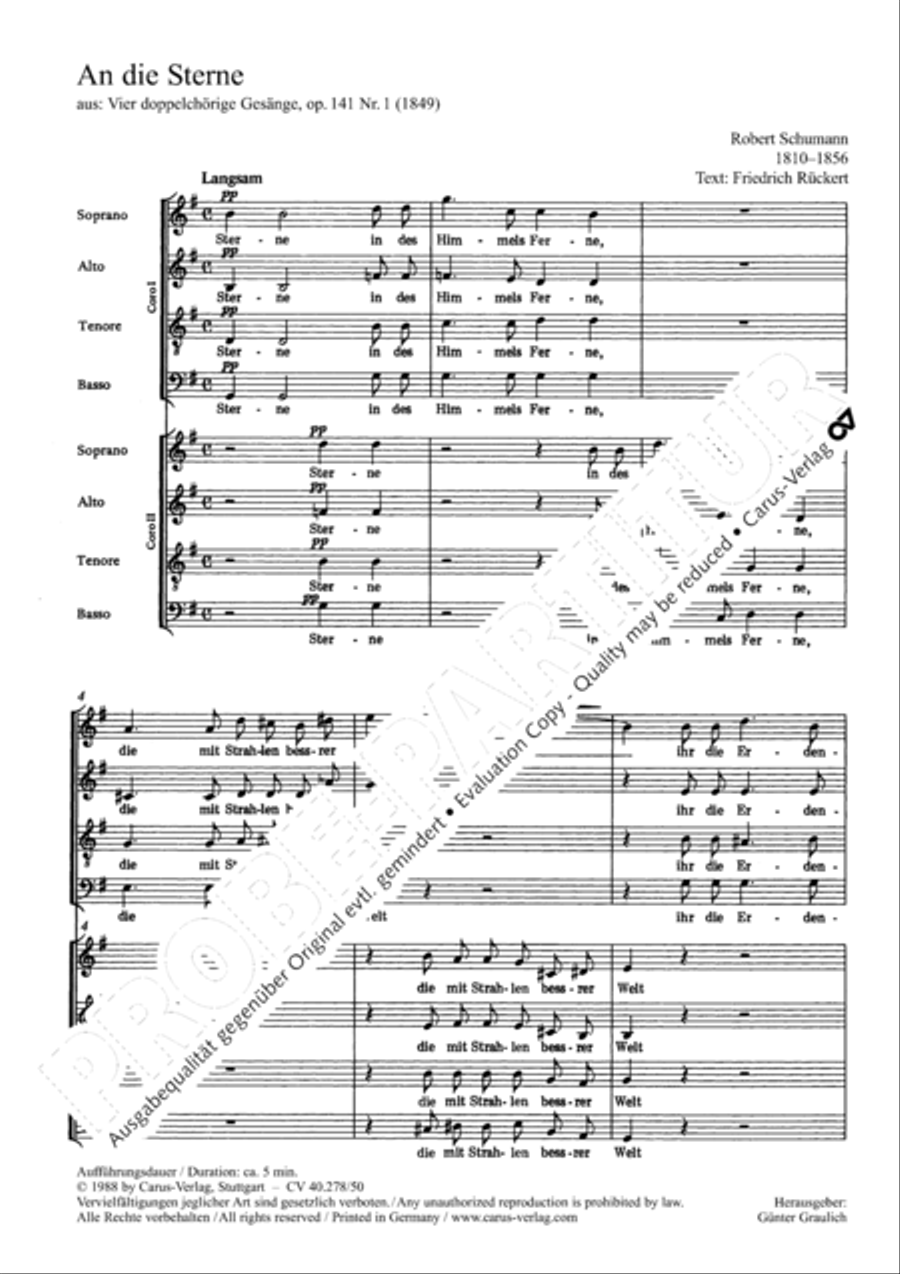 An die Sterne An die Sterne 4-Part scores gallery preview page 3