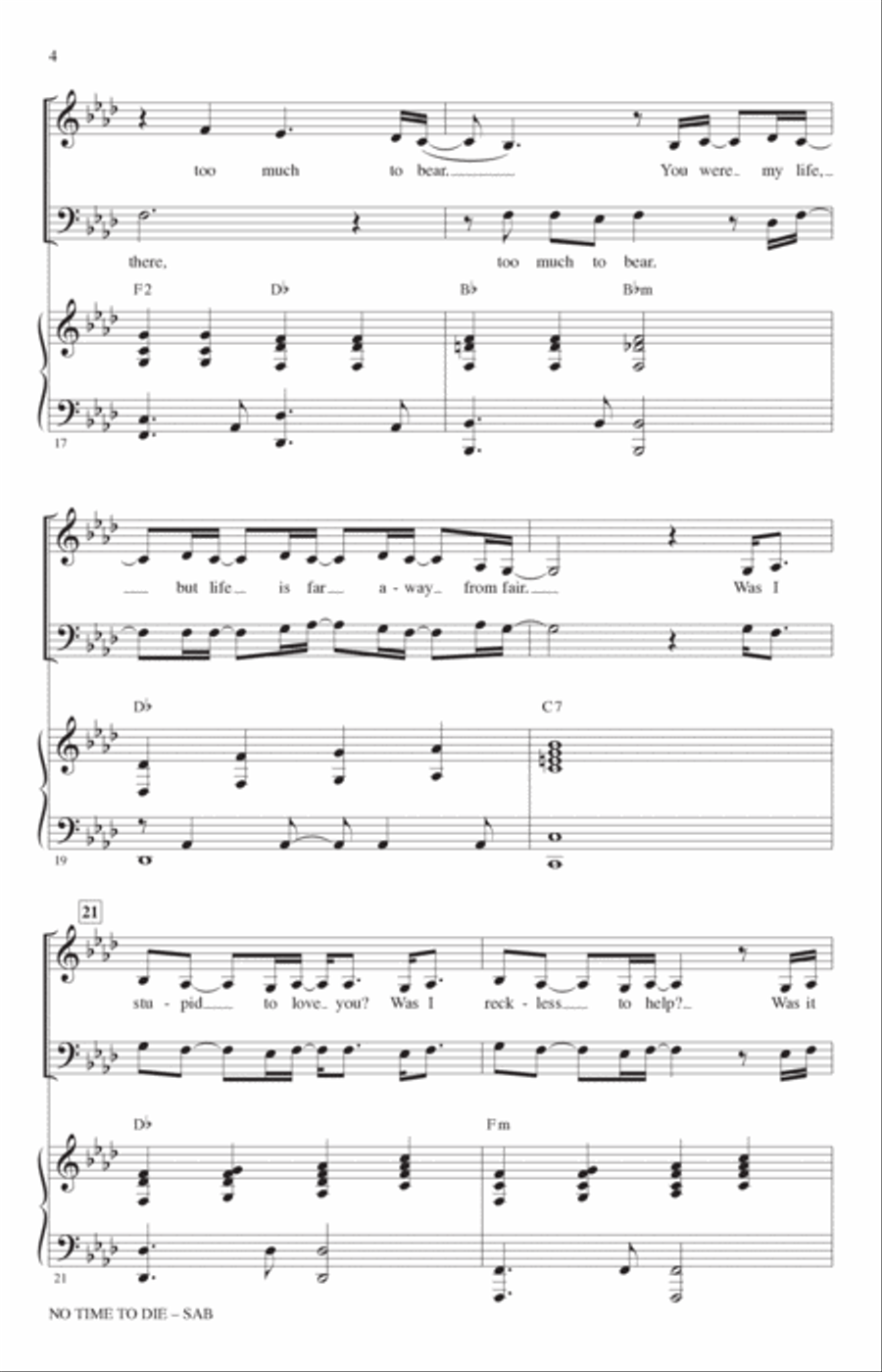 No Time To Die (arr. Mark Brymer) 3-Part scores gallery preview page 3