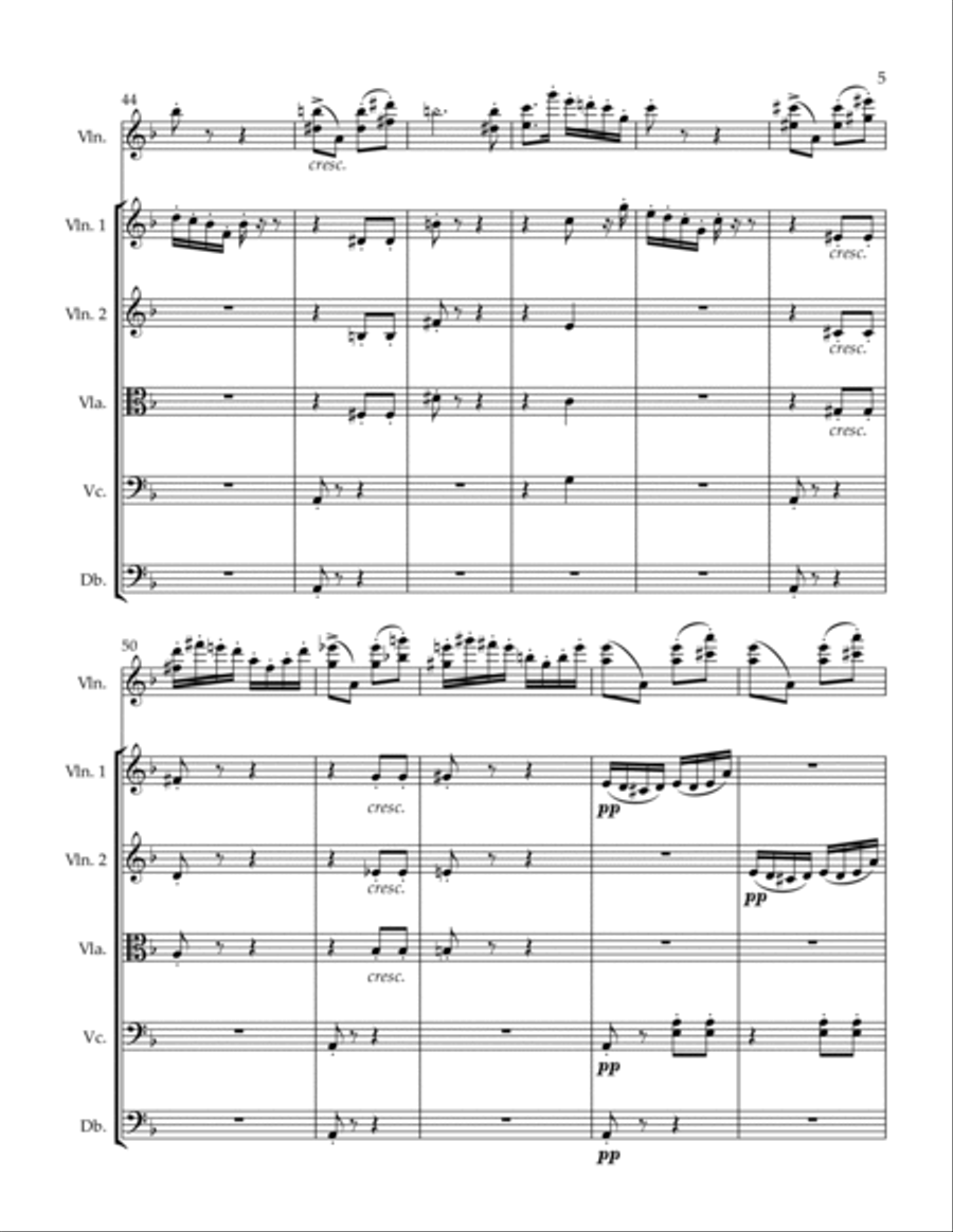 Capriccio de Concert String Orchestra scores gallery preview page 5