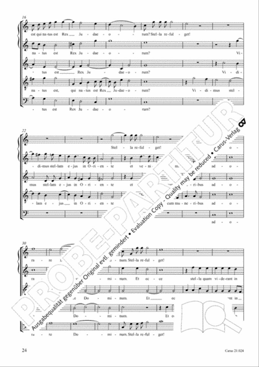 Four Christmas motets (Vier Motetten fur die Weihnachtszeit) Score scores gallery preview page 25