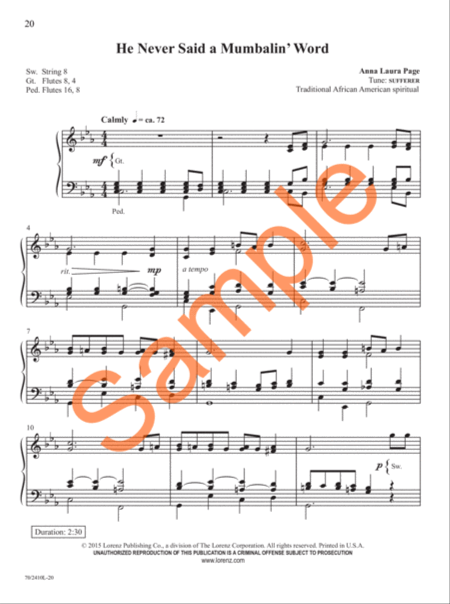 Easy Organ Library, Vol. 73 Organ Solo scores gallery preview page 13