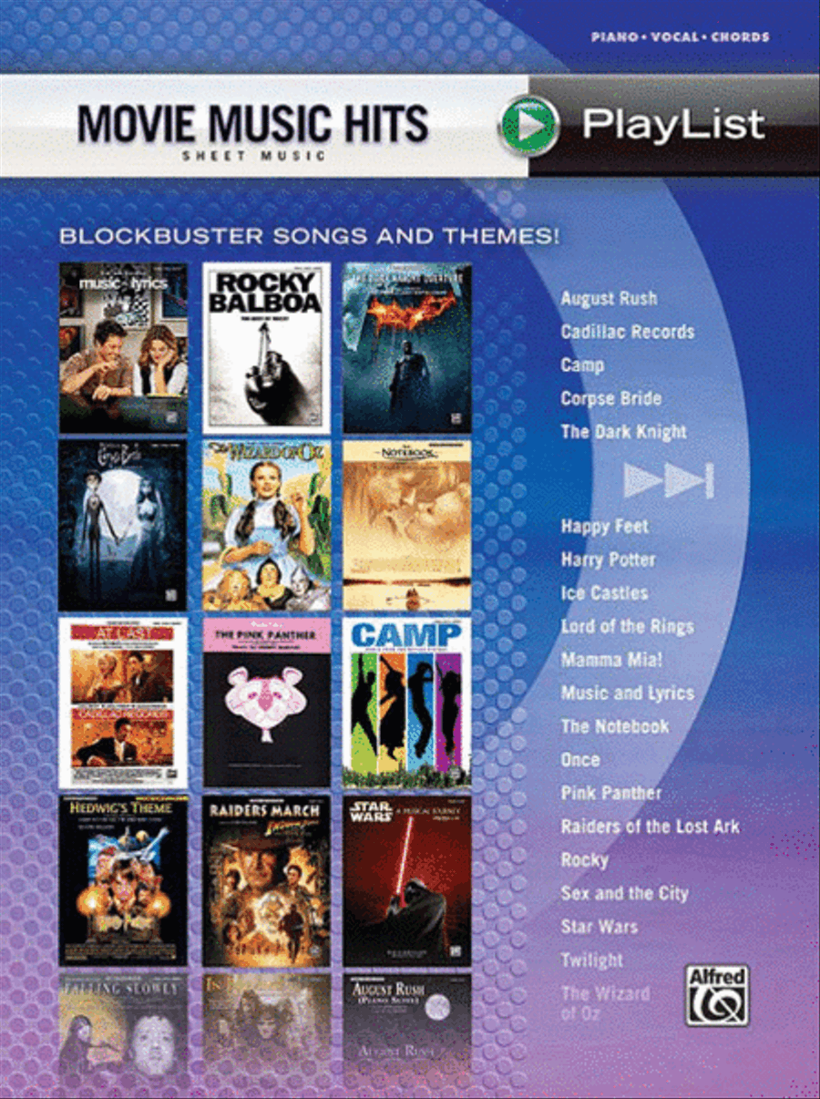 Movie Music Hits Sheet Music Playlist Piano, Vocal, Guitar scores gallery preview page 1