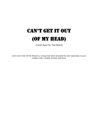 Book cover for Can't Get it Out (of My Head)