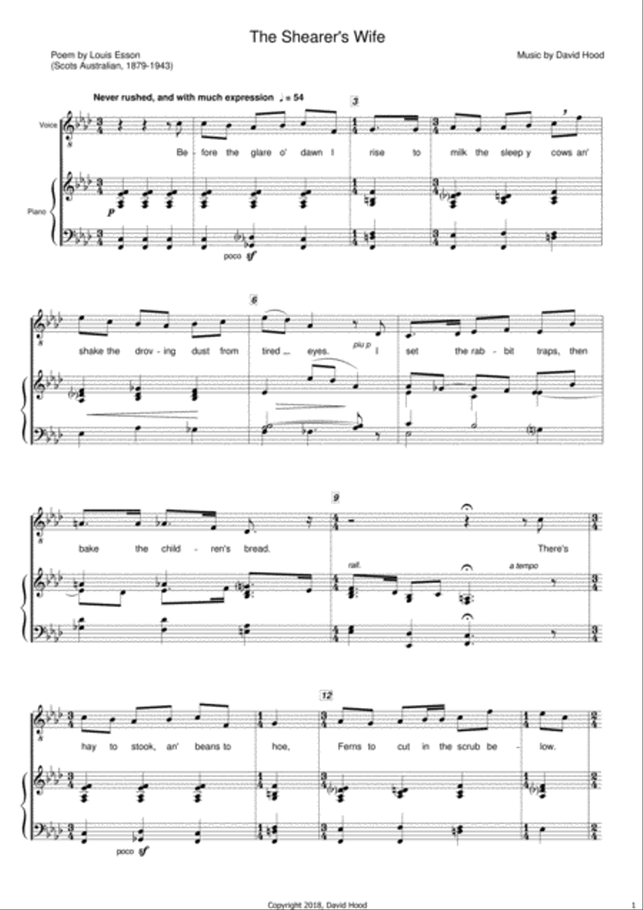The Shearer's Wife Voice scores gallery preview page 1