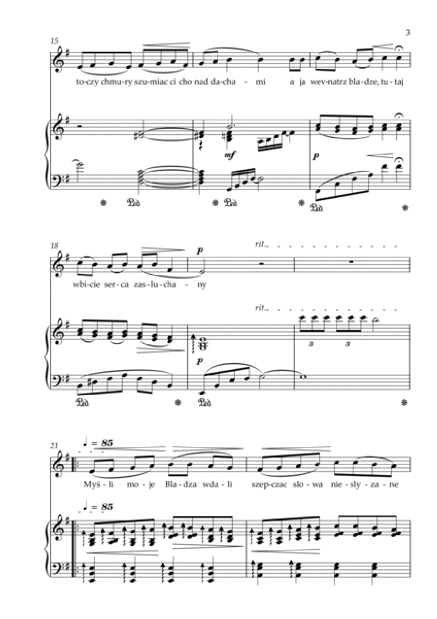 ,, Śpiew Wiatru ´´ Piano, Vocal, Guitar scores gallery preview page 3