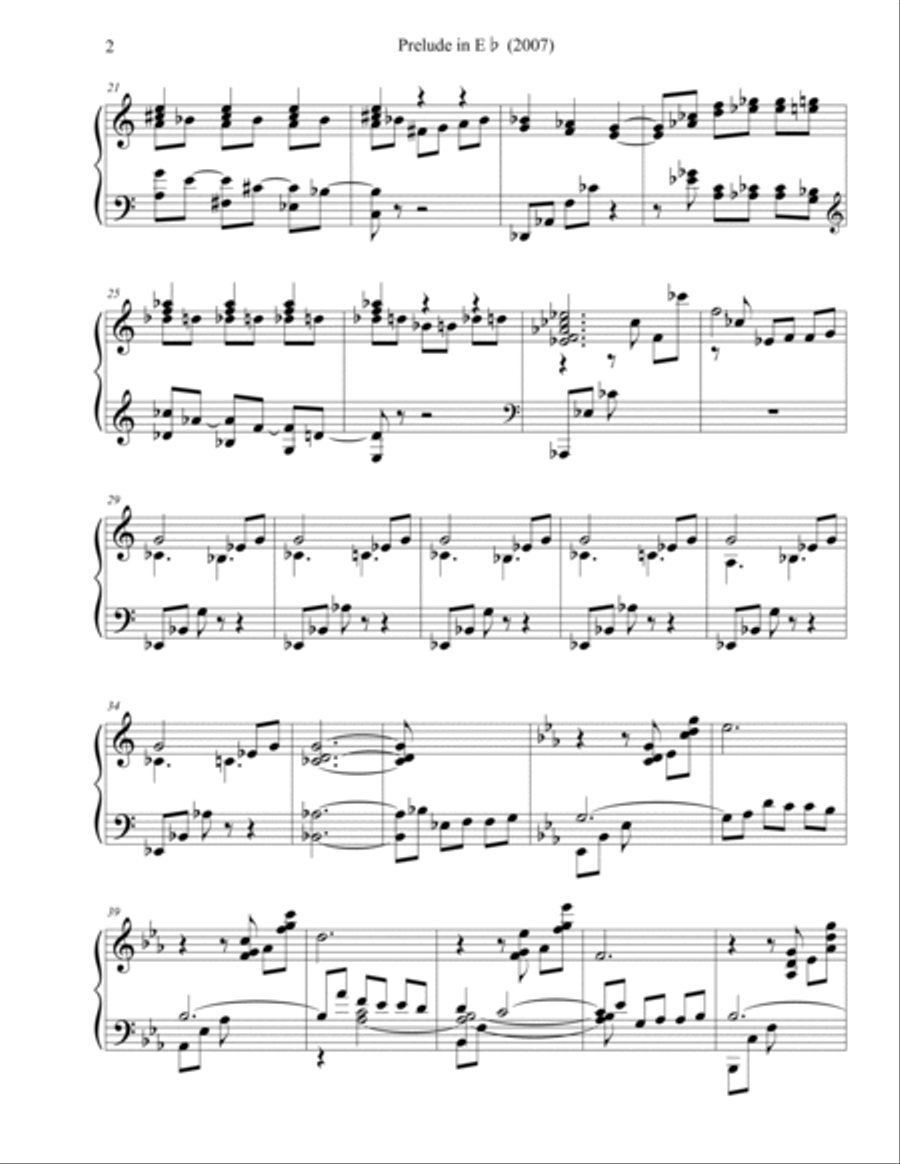 Prelude in E♭ (2007) Piano Solo scores gallery preview page 2