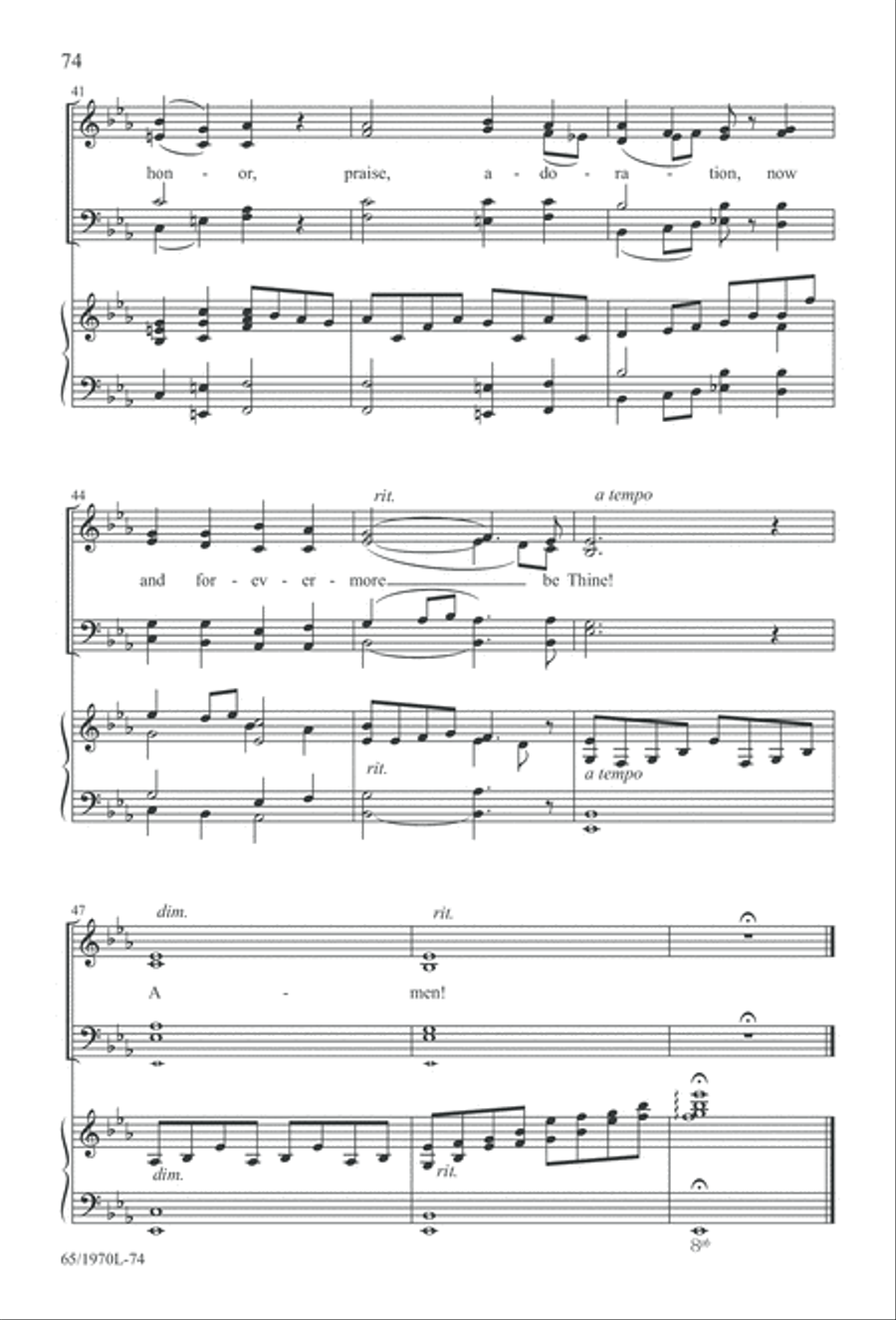 A Great and Mighty Wonder 4-Part scores gallery preview page 75