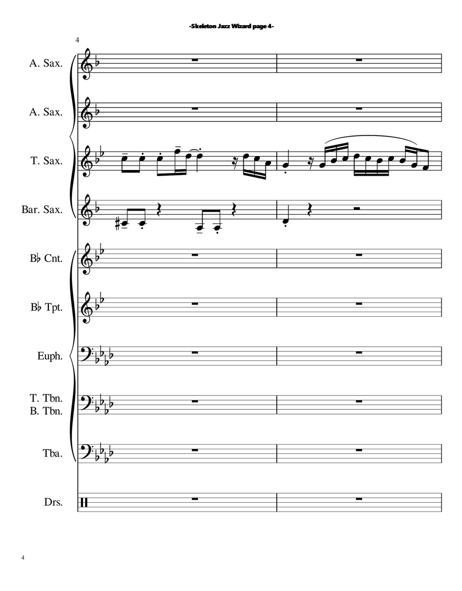 Skeleton Jazz Wizard Skeleton Jazz Wizard Jazz Ensemble scores gallery preview page 4