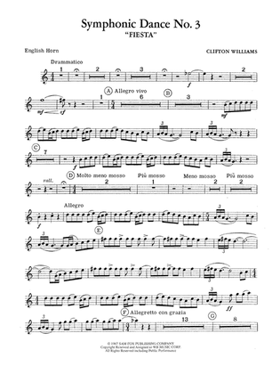 Symphonic Dance No. 3 ("Fiesta"): English Horn