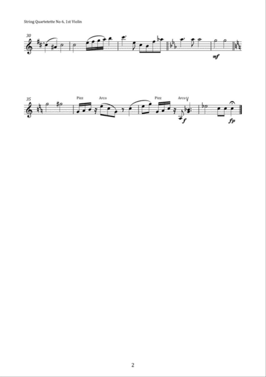 String Quartetette No 6 String Quartet scores gallery preview page 2