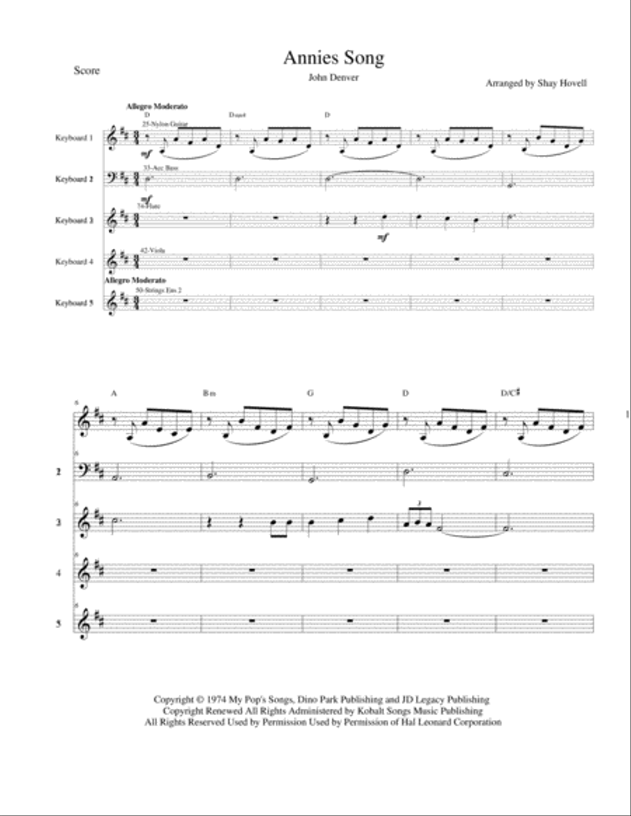 Annie's Song Annie's Song Chamber Orchestra scores gallery preview page 2