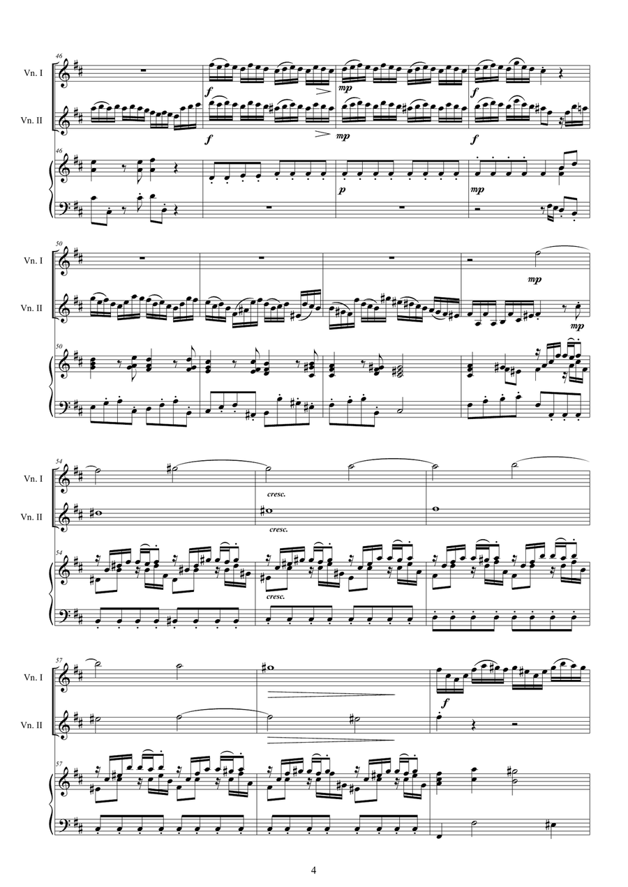 Vivaldi - Violin Concerto No.10 in B minor RV 580 Op.3 for Two Violins and Piano Violin Solo scores gallery preview page 4