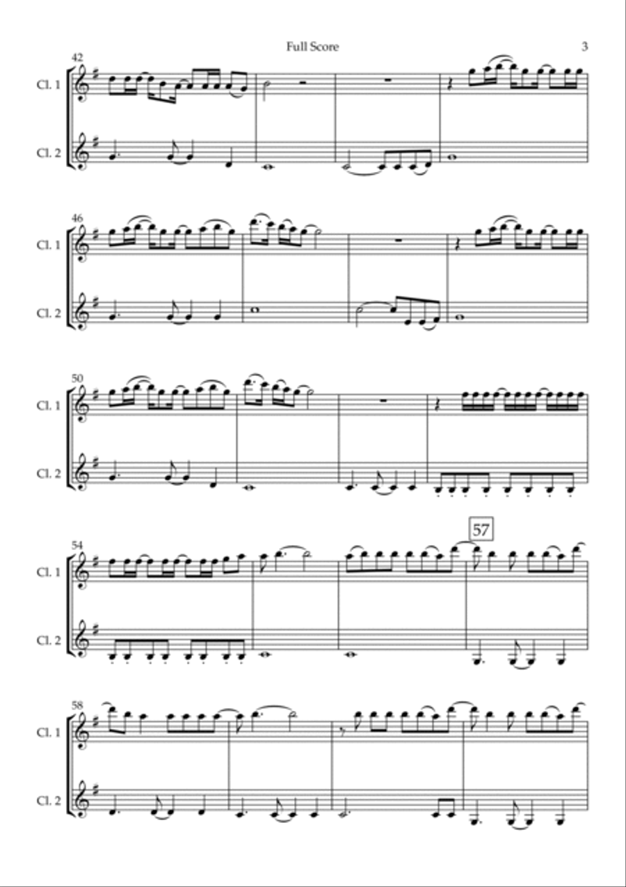 Empire State Of Mind Clarinet Duet scores gallery preview page 3