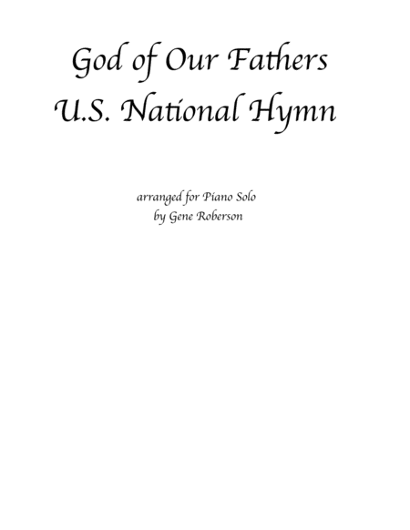 God of Our Fathers from the Mary Jean Brown Collection image number null